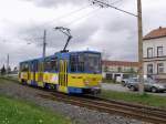 Ein Gothaer KT4D als Linie 1 auf dem Weg zum Hauptbahnhof.
