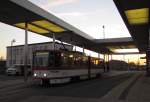 TWSB 314 als Linie 1 zum Krankenhaus, am 01.11.2014 am Bahnhof Gotha.