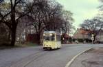 Im Frühjahr 1994 pendelte der Tw 29 der Straßenbahn Halberstadt zwischen der Herbingstraße und Klusberge