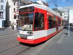 Halle Saale Marktplatz ,Strassenbahn der HAVAG  u.