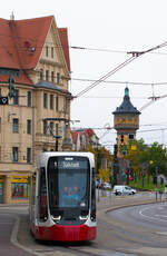 Stadler TINA / HAVAG MGT-XL auf Probefahrt auf Linie 1
| Halle (Saale), Am Steintor, 12.10.2025