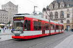 Stra�enbahn Halle (Saale) | D�wag MGT6D TW612 als Linie 7 am Marktplatz am 3.10.2026