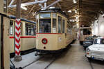 Stra�enbahn Halle (Saale) | Historischer Oldtimer Lindner 2-axle motor car im Stra�enbahn Museum Betriebshof Seebener Stra�e am 3.10.2026