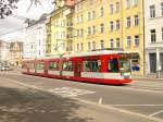 Halle / Saale: Wagen 500 am 16.05.2008 an der Haltestelle am Steintor.