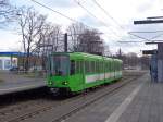 1 Wagen des Typs TW 6000 als Linie 11 Haltenhoffstr an der Clausewitzstr. am 23.03.14