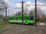 1 Wagen des Typs TW 6000 als Linie 8 Alte Heide in Messe/Nord (Europaplatz) am 23.03.14