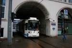 Wagen 619 der Linie 5 kurz nach dem Ernst-Abbe-Platz auf den Weg in den Teichgraben, 06.03.09