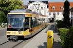 VBK - Verkehrsbetriebe Karlsruhe.
Strassenbahnimpressionen der Linie 1 vom 13. September 2019.
Foto: Walter Ruetsch