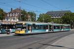 VBK Düwag GT6 Wagen 301 am 20.08.20 in Karlsruhe Hbf Vorplatz