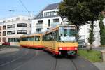 AVG Stadtbahnwagen 502 bei einer Sonderfahrt am 05.09.21 in Karlsruhe