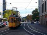 Tw 95 mit Bw 299 zwischen Ettlinger Tor und Marktplatz. Aufgenommen am 4.10.2009