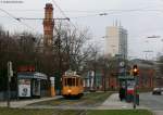 Museumstriebwagen 95 auf der Ringlinie hier an der Augartenstrae 13.12.09