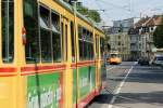 Eigentlich bin ich nicht der Spezialist für Experimente - Anders gesehen. Aber dieses Bild der Straßenbahn Karlsruhe mit dieser Perspektive war nicht geplant und entstand nebenbei rein zufällig. Karlsruhe-Weinbrennerplatz, 25.07.2014.