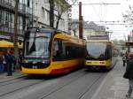 VBK Vossloh NET2012 333 und VBK Wagen 319  in Karlsruhe Innenstadt am 25.04.15