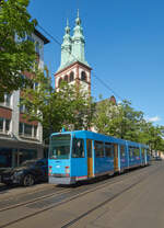 Drei N8C hatte die Kasseler Verkehrsgesellschaft im Mai 2022 noch im Bestand, welche auch regelmäßig im Linienverkehr zum Einsatz kamen.