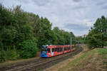 Wagen 455 der Kasseler Verkehrsgesellschaft war am 06.08.2026 als Linie 3 vom Br�ckenhof zur Ihringsh�user Stra�e unterwegs.
