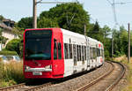 Die Linie 1 der KVB mit der Wagennummer 4079 auf dem Weg nach Weiden West.