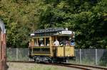 Die erste elekrische (Wagen 407) auf grosser Fahrt um das Strassenbahnmuseum Thielenbruch am  Tag des offenen Denkmals 2012  (09.09.2012)