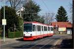 Tw 837 hat soeben die Endst. Grundend verlassen (23. April 2010)