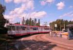 Krefeld SWK SL 044 (GT8 815) Rheinhafen am 15. Juli 2009.