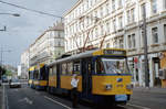 Leipzig LVB SL 1 (Tw T4D-M1 (LVB-Typ 33c) mit einem Bw des Typs NB 4 (LVB-Typ 68)) Hermann-Liebmann-Straße / Eisenbahnstraße am 14.