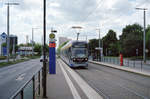 Leipzig LVB SL 16 (NGT12 (LVB-Typ 38) 1213) Eutritzscher Straße (Hst. Chausseehaus) am 15. Juli 2008. - Scan von einem Farbnegativ. Film: Kodak FB 200. Kamera: Leica CL.