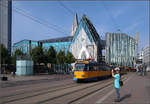 . Tram und neues Leipzig -

Ein Tatra-Zug am Augustusplatz mit dem 2017 eröffneten Paulinum mit Universitätskirche im Hintergrund. 

27.08.2017 (M)