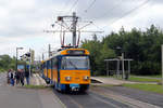 Leipzig LVB SL 1 (T4D-M1 (LVB-Typ 33c) 2171) Ratzelstraße am 25. Juli 2017.