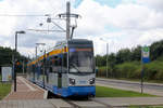 Leipzig LVB SL 7 (LFB NGTW6 (LVB-Typ 37A) 1336) Paunsdorf Nord am 25.