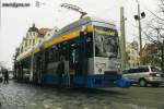 Der NGTW6  Leoliner  in Leipzig am Nordplatz, 20.12.2003