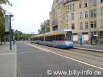 10.05.2007, NGTW6 (Leoliner), Wagen 1306, als Linie 7, Haltestelle  Angerbrcke, Straenbahnhof 