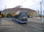 06.09.2008 vorm Leipziger Hauptbahnhof: NGT12 bei der Einfahrt