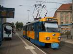 T4Dm 2144 solo am Hbf Westseite. Die Tram fhrt auf der Linie 14 zwischen Hbf und Angerbrcke.
28.09.2009