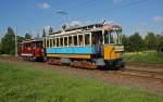 100 Jahre Straenbahn in Schkeuditz, Wagen 20 im Leipziger Stadtteil Stahmeln, 18.09.2010.