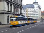 Leipzig: Straenbahnlinie 15 nach Meusdorf nahe vom Hauptbahnhof.(25.8.2010)