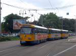 Leipzig: Straenbahnlinie 8 nach Paunsdorf-Nord nahe der Haltestelle Zentrum-Ost Hofmeisterstrae.(25.8.2010)