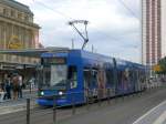 Leipzig: Straenbahnlinie 4 nach Gohlis Landsberger Strae nahe vom Hauptbahnhof.(25.8.2010)