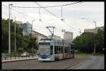 Triebwagen 1132 am 23. August 2010 nahe des Leipziger Hauptbahnhofes.