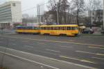 Straenbahn in Leipzig, am Bayerischen Bahnhof am 04.12.2002