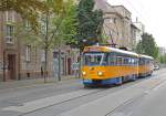 2190 LVB auf Dienstfahrt durch Eisenbahnstrae, Abschnitt in Stadtteil Volkmarsdorf; 28.08.2012