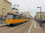 Tatra Straßenbahn 2182 auf der Linie 3 nach Taucha.