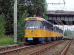 Am 29.07.2006 unterquerte ein TGZ, gefhrt von T4D 1898, die Autobahn A14 bei Taucha.