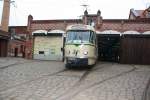 Hier haben wir Triebwagen 1001 im Museumsdepot Sudenburg in Magdeburg 
hier bei den vorbereitungen zur Veranstaltung