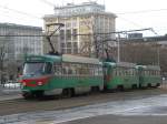 Magdeburg: Straenbahnlinie 9 nach Neustdter See nahe der Haltestelle Alter Markt.(18.2.2010)