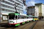 1258 + 1259 + 2130 auf der Ernst-Reuter-Allee (16. September 2004). Der Beiwagen  zeigt noch die ltere Lackierungs-Variante.