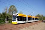 Straßenbahn Mainz / Mainzelbahn: Stadler Rail Variobahn der MVG Mainz - Wagen 234, aufgenommen im April 2017 in Mainz-Bretzenheim.