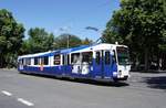 Straßenbahn Mainz: Duewag / AEG M8C der MVG Mainz - Wagen 274, aufgenommen im Juni 2017 an der Haltestelle  Goethestraße  in Mainz.