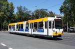 Straßenbahn Mainz: Duewag / AEG M8C der MVG Mainz - Wagen 272, aufgenommen im Juni 2019 an der Haltestelle  Goethestraße  in Mainz.