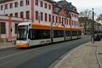 Mainzer Mobilität Stadler Variobahn 224 am 31.12.21 in Mainz Innenstadt