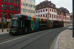 Mainzer Mobilität Stadler Variobahn 228 am 11.01.22 in Mainz Innenstadt